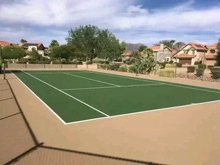 We do Tennis courts new grounds and repairing
