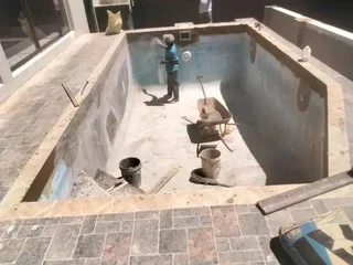 Swimming pool new grounds and repairing