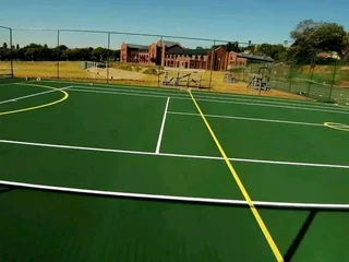 Tennis courts new grounds and repairing