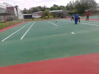 Tennis courts new grounds and repairing