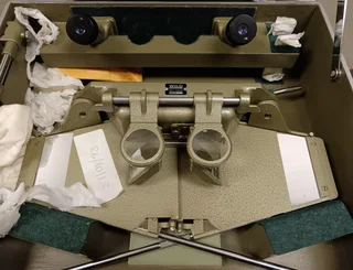 Vintage Wild Heerbrugg ST4 Mirror Stereoscope Parallax Bar in original case