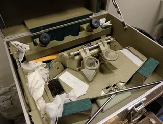 Vintage Wild Heerbrugg ST4 Mirror Stereoscope Parallax Bar in original case