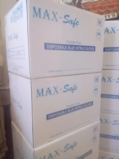 Max Safe Disposable Nitrile Gloves - 100pc/box