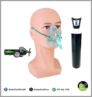 Portable Oxygen Cylinder Kit, Regulator and Oxygen Mask