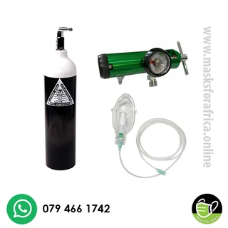 Portable Oxygen Cylinder, Regulator and Oxygen Mask