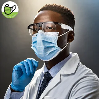 3-PLY PROTECTIVE BLUE FACE MASKS