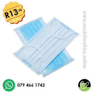 3-ply Blue Face Masks - Boxes of 50