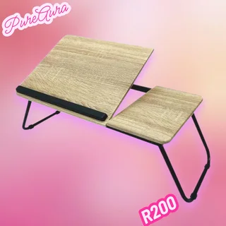 KOGA Foldable Laptop Stand Oak Wood Texture W68 x H21 x W30cm Multipurpose