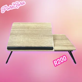 KOGA Foldable Laptop Stand Oak Wood Texture W68 x H21 x W30cm Multipurpose