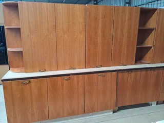 kitchens-CHERRY VENEER KITCHEN CUPBOARDS