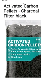 Activated carbon pellets for aquariums