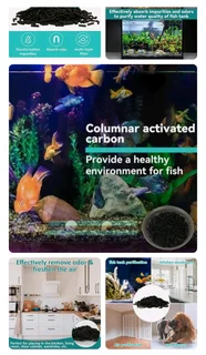 Activated carbon pellets for aquariums