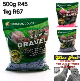 Colourful aquarium gravel