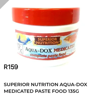 Superior nutrition aqua-dox medicated complete paste food for fish