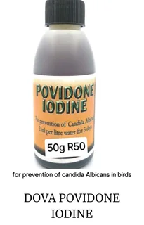 Povidone iodine for birds