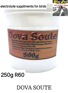 Dova soute electrolyte suppliment for birds