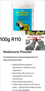 Mediworm birds deworing powder