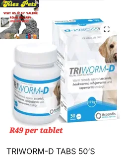 Triworm D dewormer for puppies and small dogs