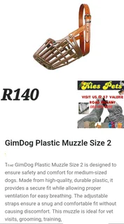 Zolux dog dog adjustable nylon muzzles