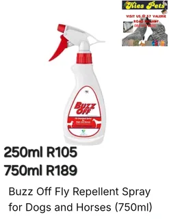 Buzz off fly repellent in pets