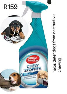 Chew stopper bitter tasting formula for dogs and puppies