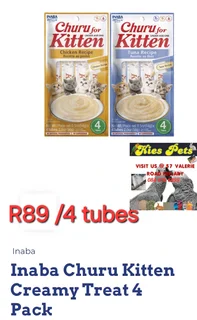 Churu creamy kitten treats tubes