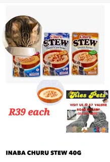 Churu creamy stew for cats