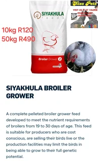 Broiler chicken feed available