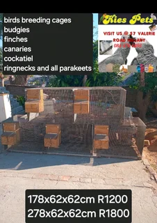 Galvanized wire breeding cages for small and medium size birds