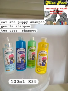 Dog and cat bathing shampoos available