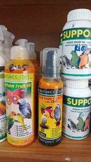 Red palm fruit oil with CBD for birds