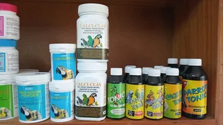Red palm fruit oil with CBD for birds