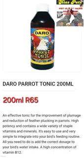 multivitamin tonic for parrots