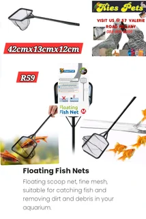 Floating aquarium fish net