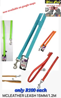 Mac leather dog leashes available