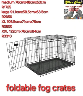 Foldable dog wire crates