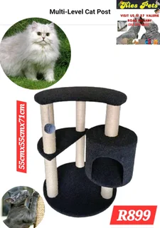 Multi-level cat scratching post