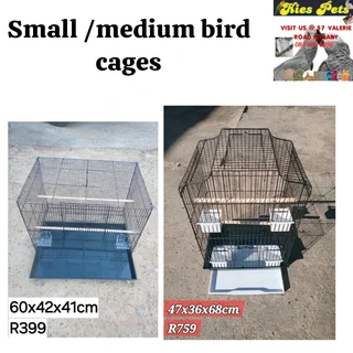 Cages for small and medium size birds