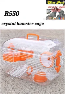 Transparent hamster cage