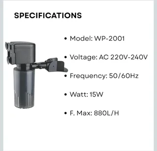 Sobo 2001 aquarium filter pump