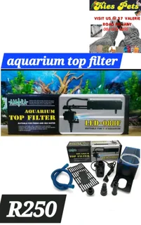 aquarium top filter with LED light
