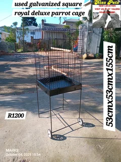 Used galvanized parrot cage