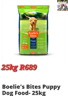 Boelies bites food for puppies