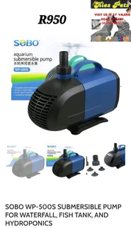 Aquarium submersible pump for small ponds
