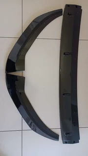 Maxton design style slimline 3 piece ABS plastic gloss black front spoiler VW Polo AW