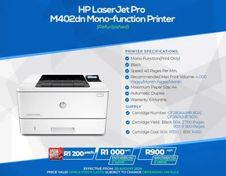 HP LASERJET M402DN MONO PRINTERS