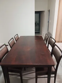 Antique Dining table and 6 chairs