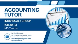 Accounting Tutor Grade 10 to 12 (Online)