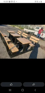 Picnic benches