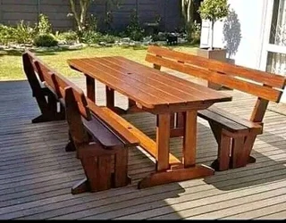 Picnic benches